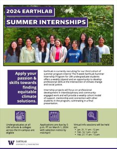 2024 EarthLab Internship Flyer